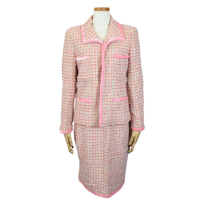 CHANEL setup Wool, Cotton, Nylon pink Women 38