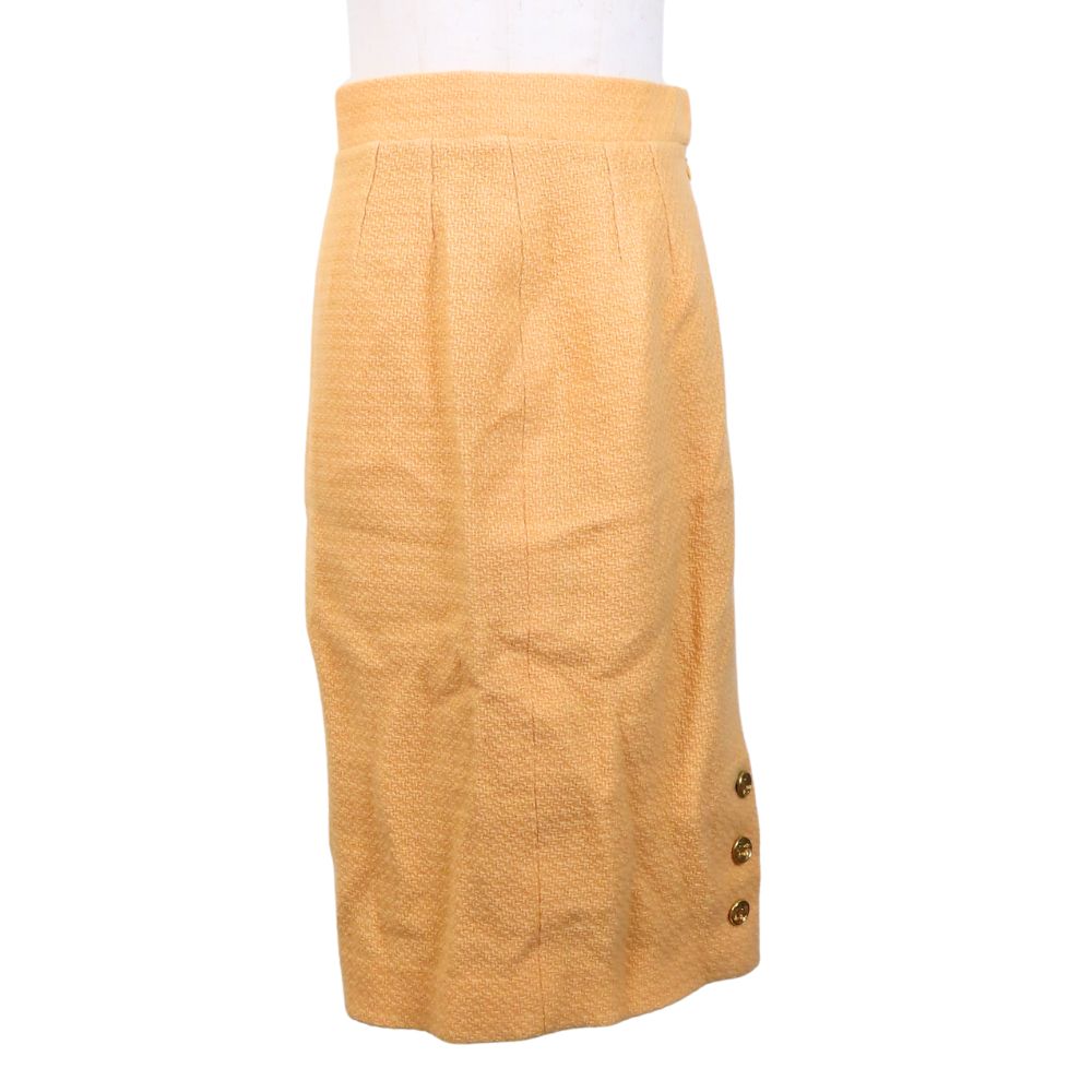 CHANEL skirt Wool, Silk salmon pink Women 38