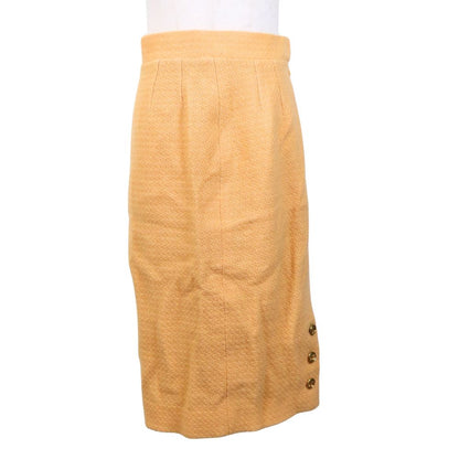 CHANEL skirt Wool, Silk salmon pink Women 38