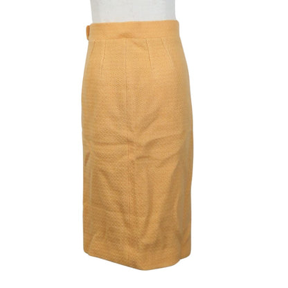 CHANEL skirt Wool, Silk salmon pink Women 38