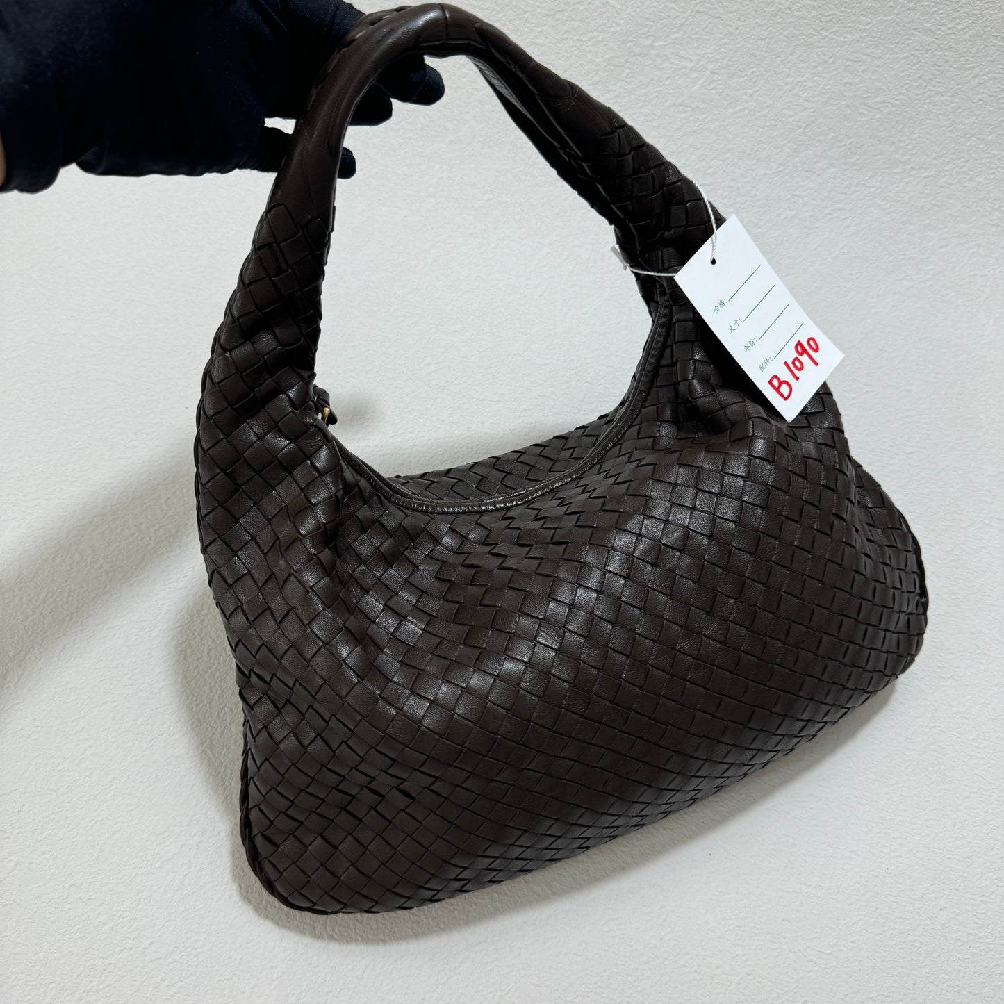Bottega Veneta Intrecciato Hobo Bag Dark Chocolate Brown 2006 Lambskin leather Medium 40cm