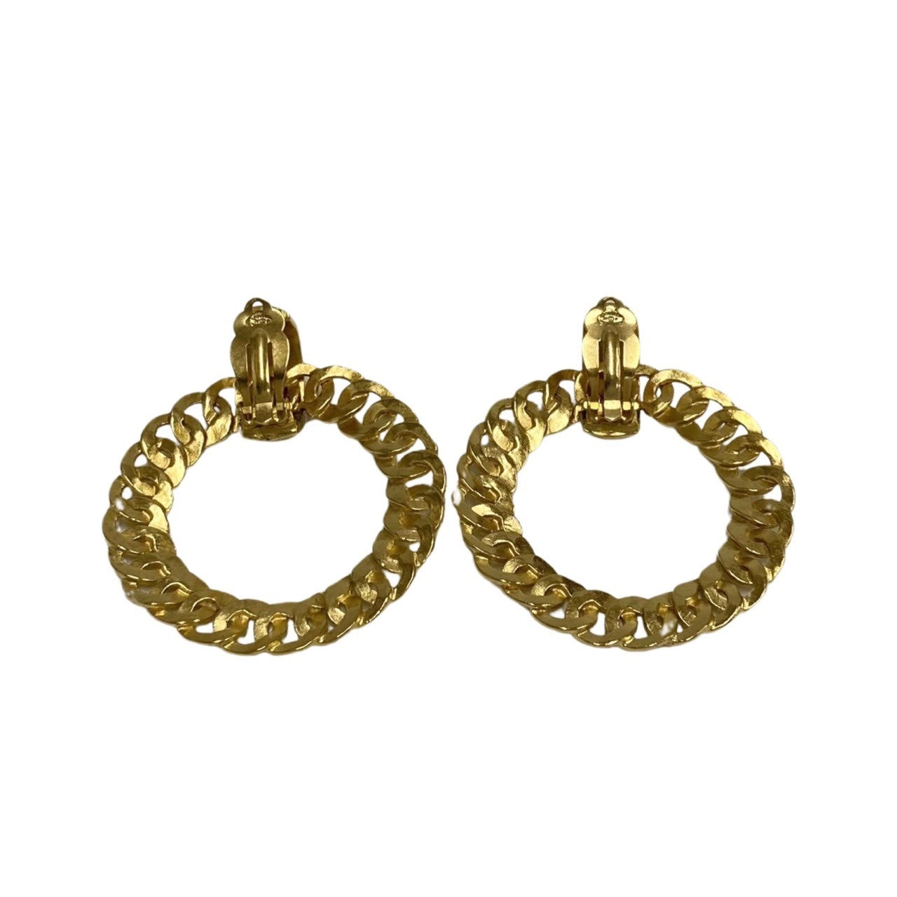 CHANEL Earring Gold Plated gold COCO Mark Women