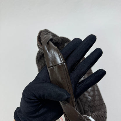 Bottega Veneta Intrecciato Hobo Bag Dark Chocolate Brown 2006 Lambskin leather Medium 40cm