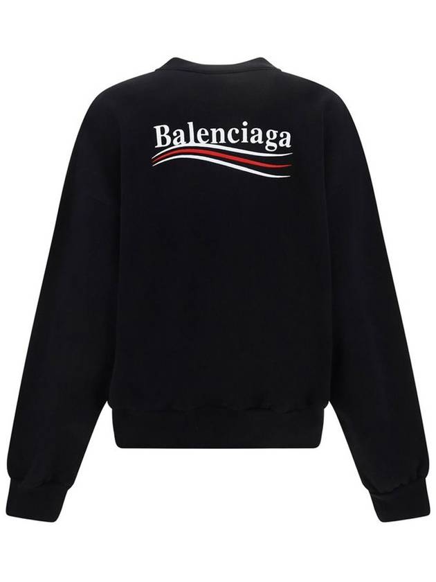 Luxury Balenciaga Trending 2025 Political Campaign Regular Fit Sweatshirt Black