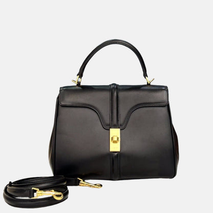 Celine 16 Bag Small Black Smooth Calfskin Leather