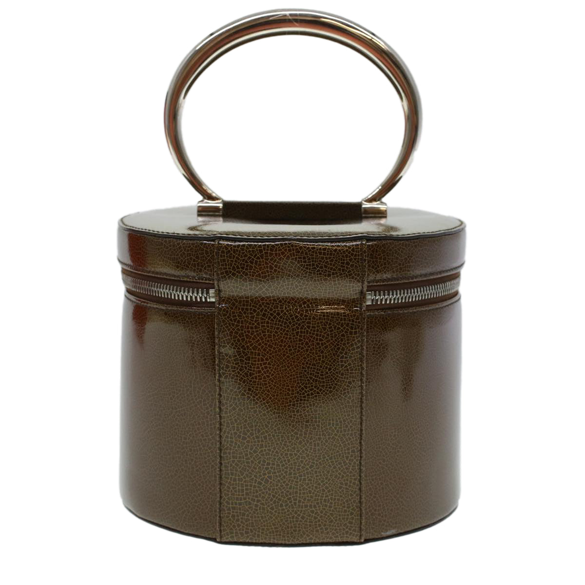 Luxury CELINE Vany Cosmetic Pouch Enamel Khaki  42453A