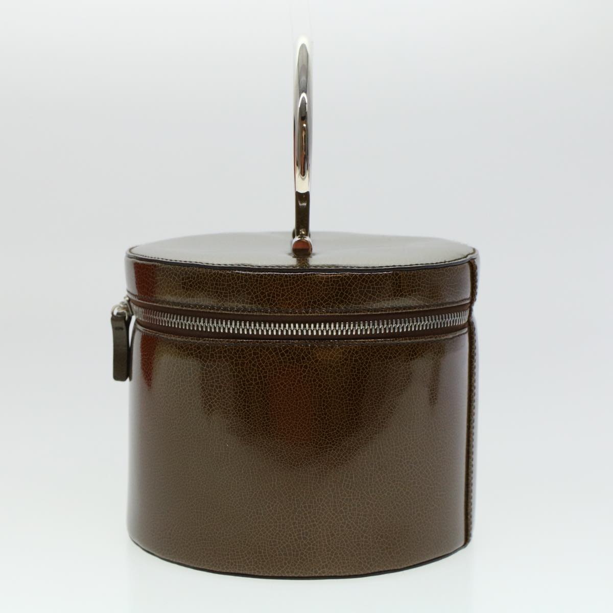 Luxury CELINE Vany Cosmetic Pouch Enamel Khaki  42453A