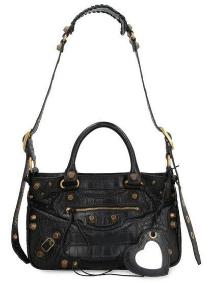 Luxury Balenciaga Trending 2025 Neo Cagole Medium Leather Tote Bag Black