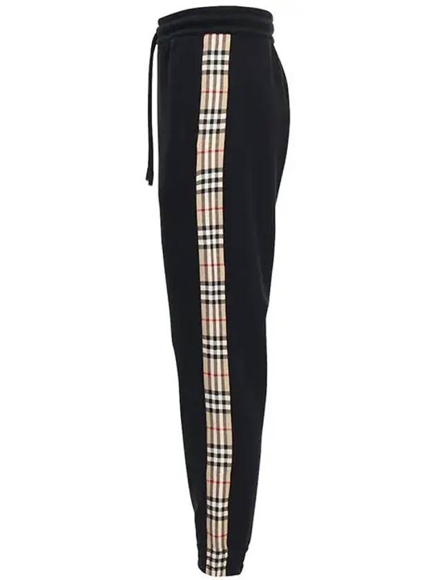 Luxury Burberry Men's Vintage Check Panel JoGGer Track Pants Black