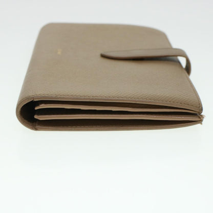 Luxury CELINE Long Wallet Leather Beige  43575