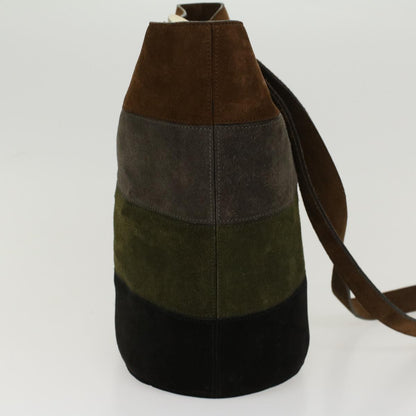 Luxury CELINE Shoulder Bag Suede Brown  43709