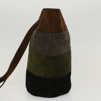 Luxury CELINE Shoulder Bag Suede Brown  43709