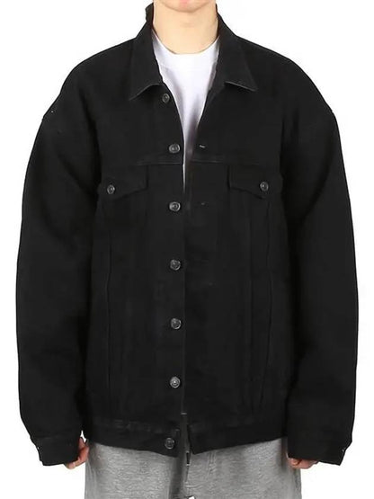 Luxury Balenciaga Trending 2025 Oversized Denim Jacket Black