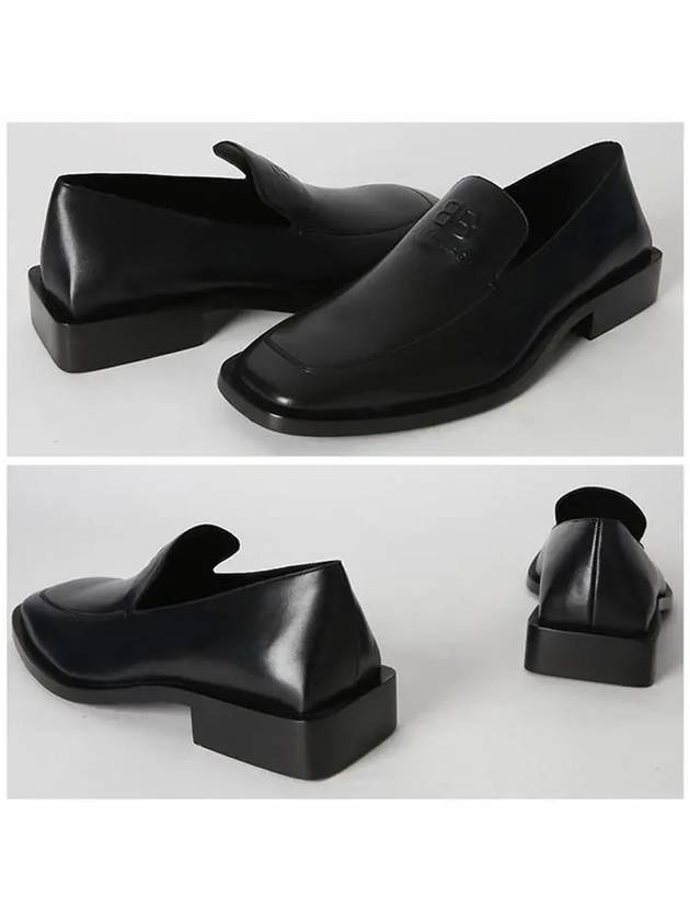 Luxury Balenciaga Trending 2025 BB Logo Square Toe Loafers Black