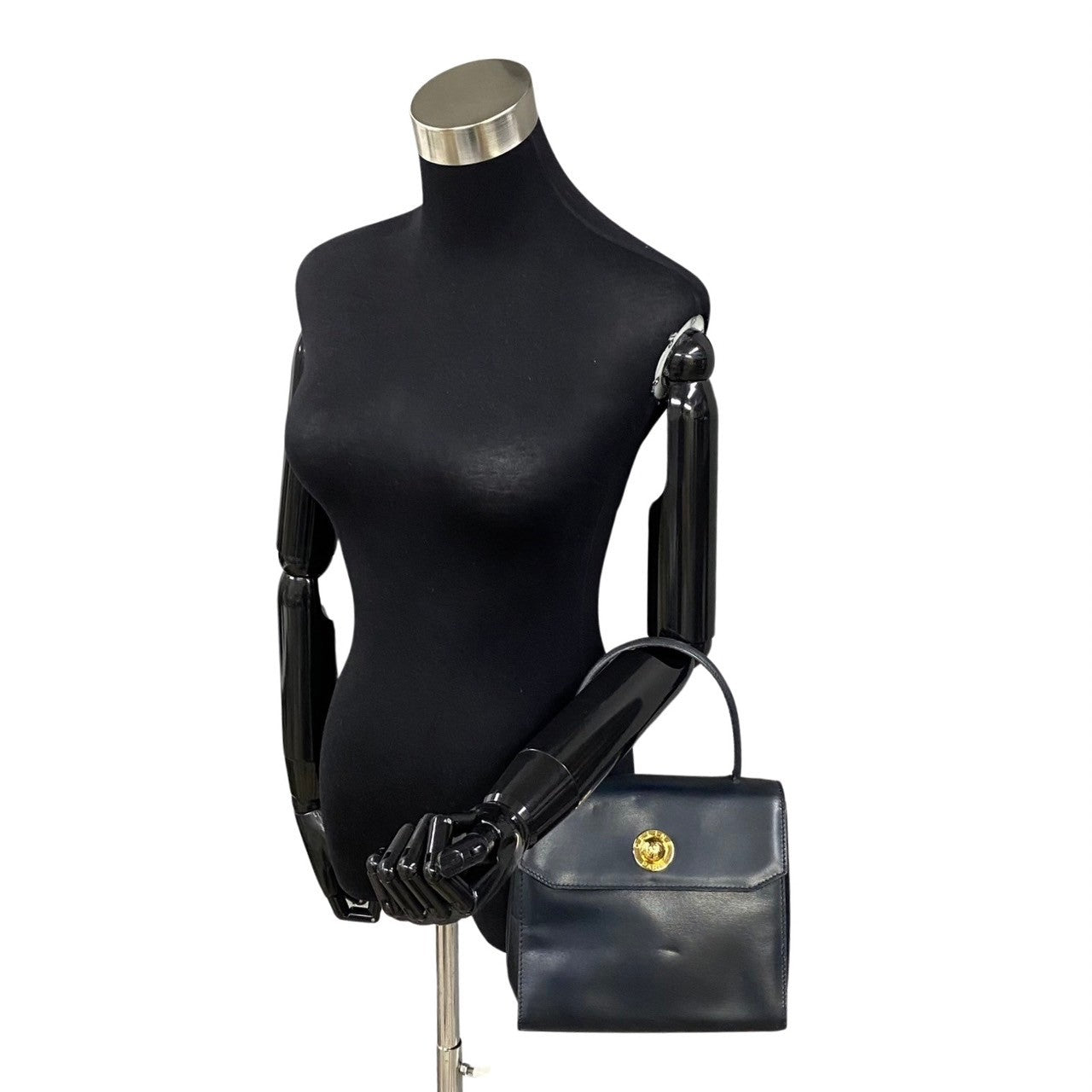 CELINE Shoulder Bag leather black Star ball Women