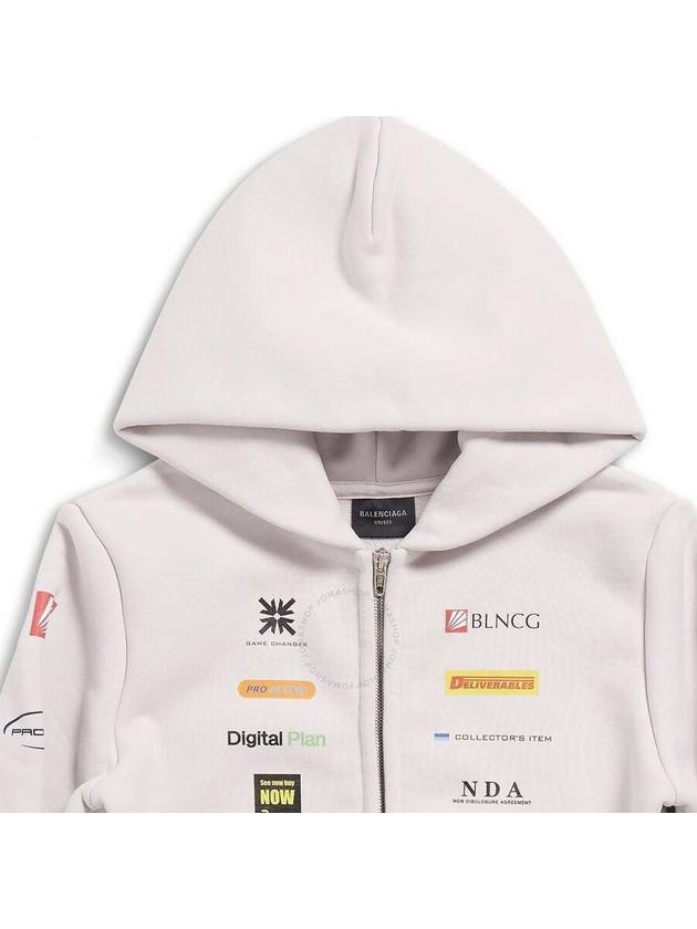 Luxury Balenciaga Trending 2025 Business English Zip-Up Hoodie Offwhite