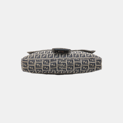 Fendi Baguette Navy Zucchino Print Monogram