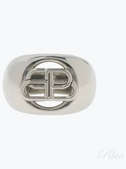 Luxury Balenciaga Trending 2025 BB Signature Bold Ring Silver