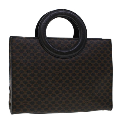 Luxury CELINE Macadam Canvas Hand Bag PVC Leather Black  45906