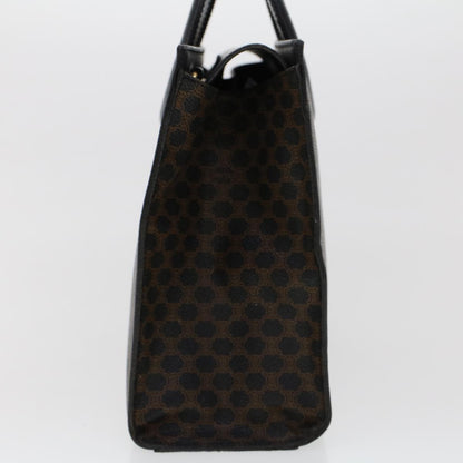 Luxury CELINE Macadam Canvas Hand Bag PVC Leather Black  45906