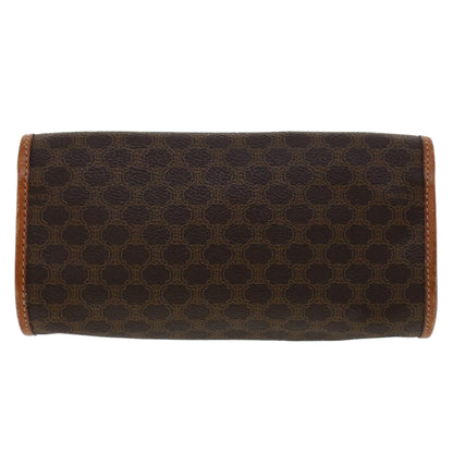 Luxury CELINE Macadam Canvas Pouch PVC Leather Brown  45910
