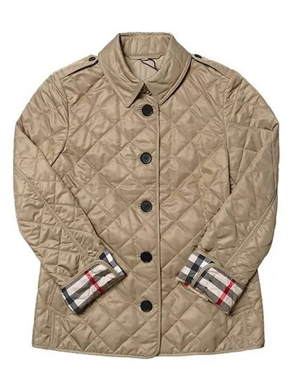 Luxury Burberry Frankby Quilted Jacket Beige