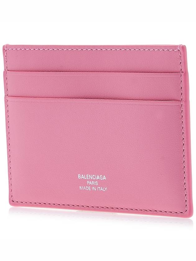Luxury Balenciaga Trending 2025 Logo Calfskin Card Wallet Pink