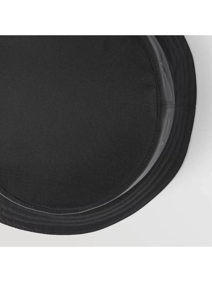 Luxury Burberry Horseferry Print Nylon Bucket Hat Black