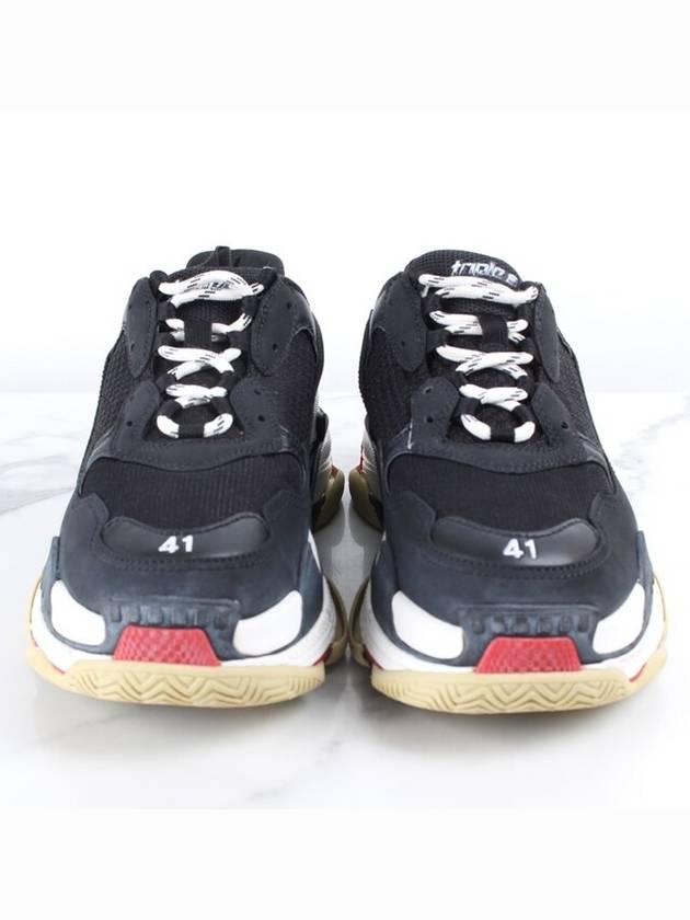 Luxury Balenciaga Trending 2025 Triple S sneakers black red 41 260
