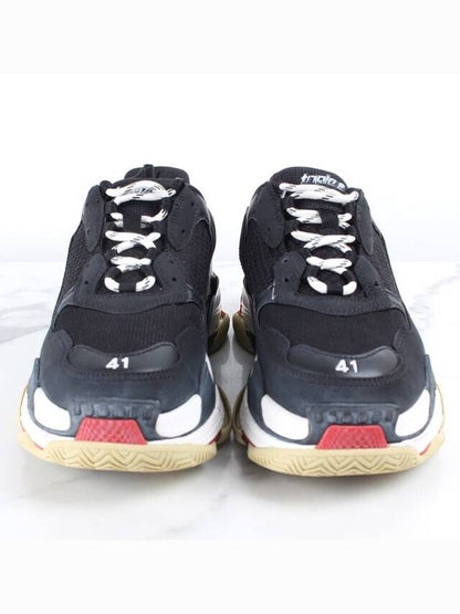 Luxury Balenciaga Trending 2025 Triple S sneakers black red 41 260