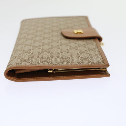 Luxury CELINE Macadam Canvas Long Wallet Beige  46361
