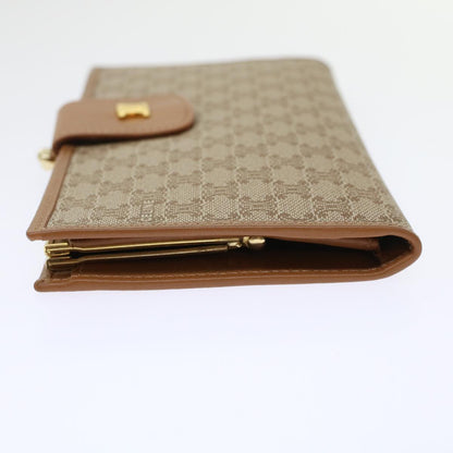 Luxury CELINE Macadam Canvas Long Wallet Beige  46361