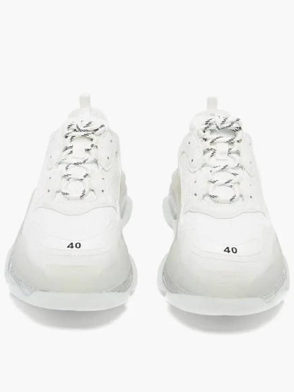 Luxury Balenciaga Trending 2025 Triple S Low Top Sneakers White Iridescent