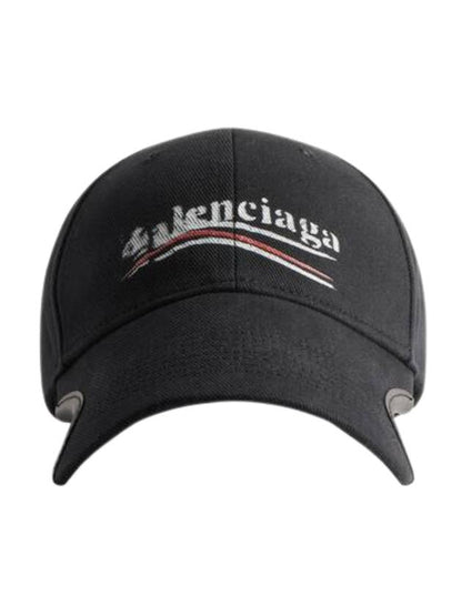Luxury Balenciaga Trending 2025 Political Stencil Ball Cap Black