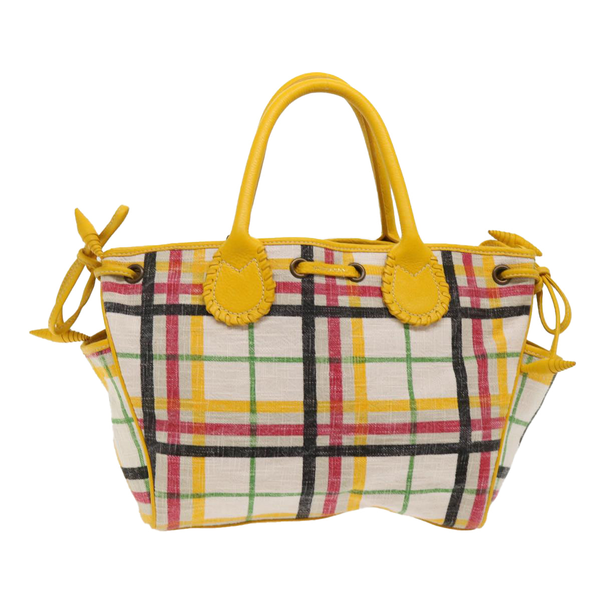 Luxury Burberry Nova Check Tote Bag Canvas Beige Auth 46962