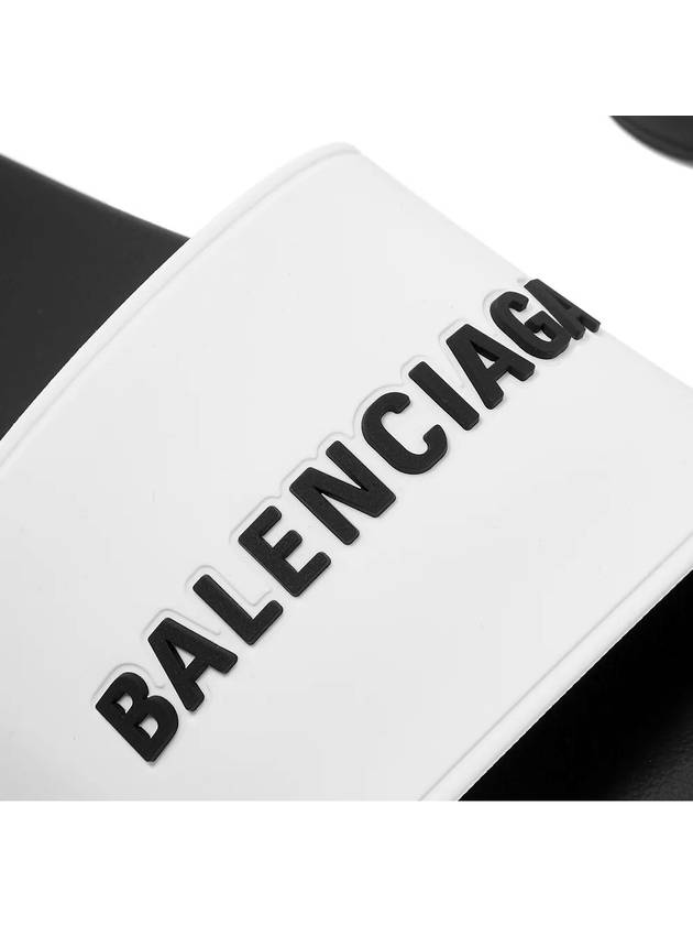 Luxury Balenciaga Trending 2025 Embossed Logo Band Slippers White Black