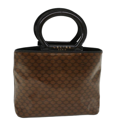 Luxury CELINE Macadam Canvas Hand Bag Brown  47388