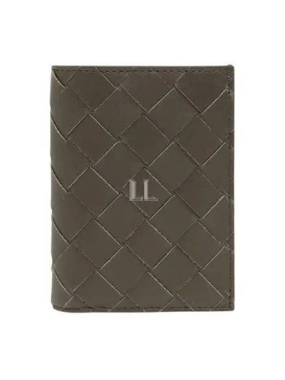 Luxury Bottega Veneta Intrecciato Leather Card Wallet Brown