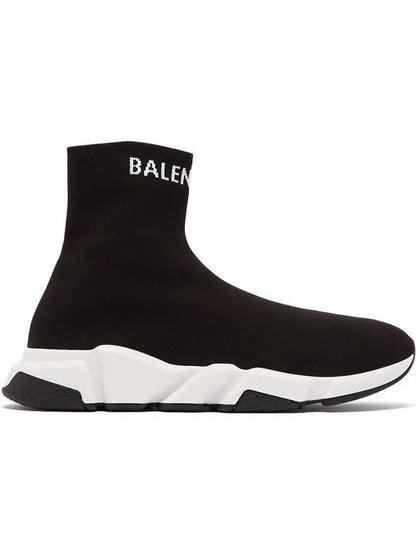 Luxury Balenciaga Trending 2025 Speed Logo High Top Sneakers Black