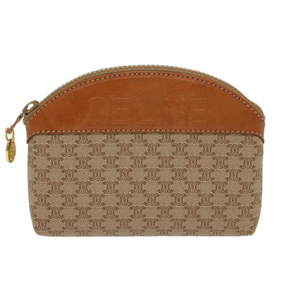 Luxury CELINE Macadam Canvas Pouch Beige  48224