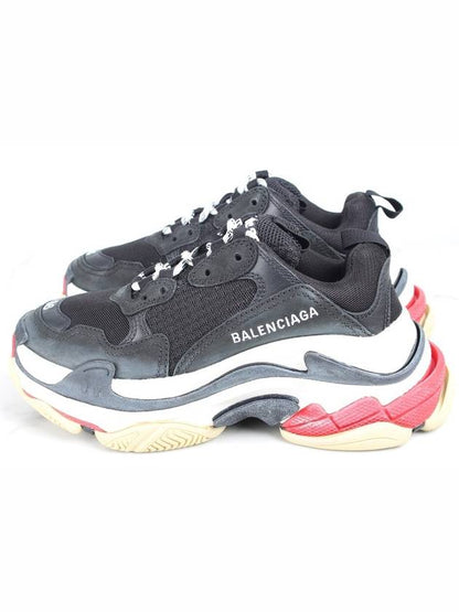 Luxury Balenciaga Trending 2025 Triple S black red sneakers 36 230