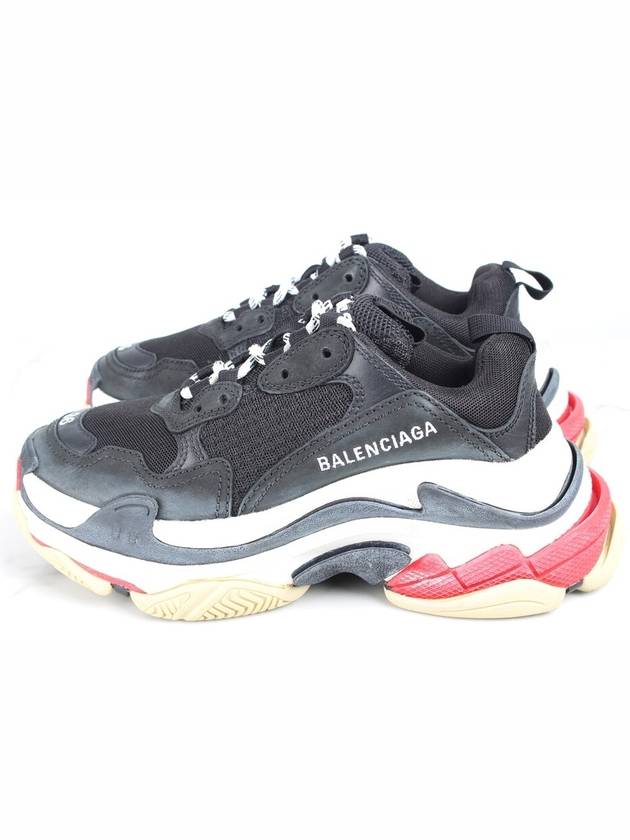 Luxury Balenciaga Trending 2025 Triple S black red sneakers 35 5 225