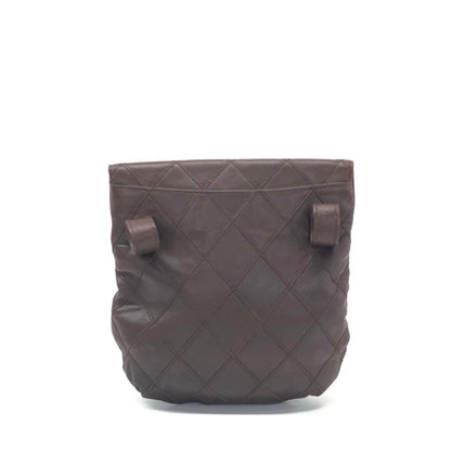 Chanel Vintage Flap Belt Bag Mini Dark Brown Lambskin Leather Gold-tone Hardware