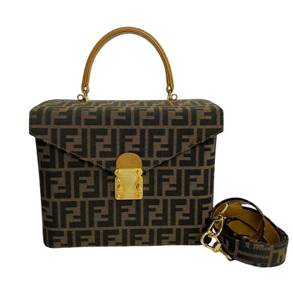 FENDI Shoulder Bag Canvas, Leather Brown Zucca Women
