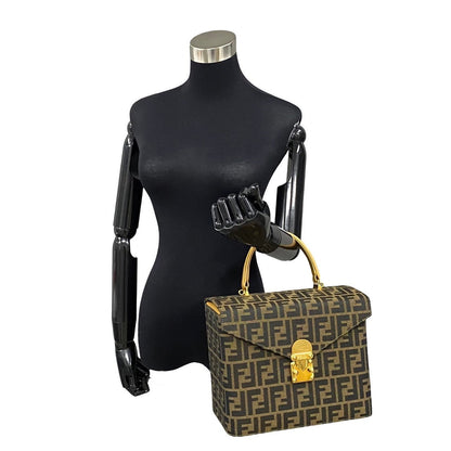 FENDI Shoulder Bag Canvas, Leather Brown Zucca Women