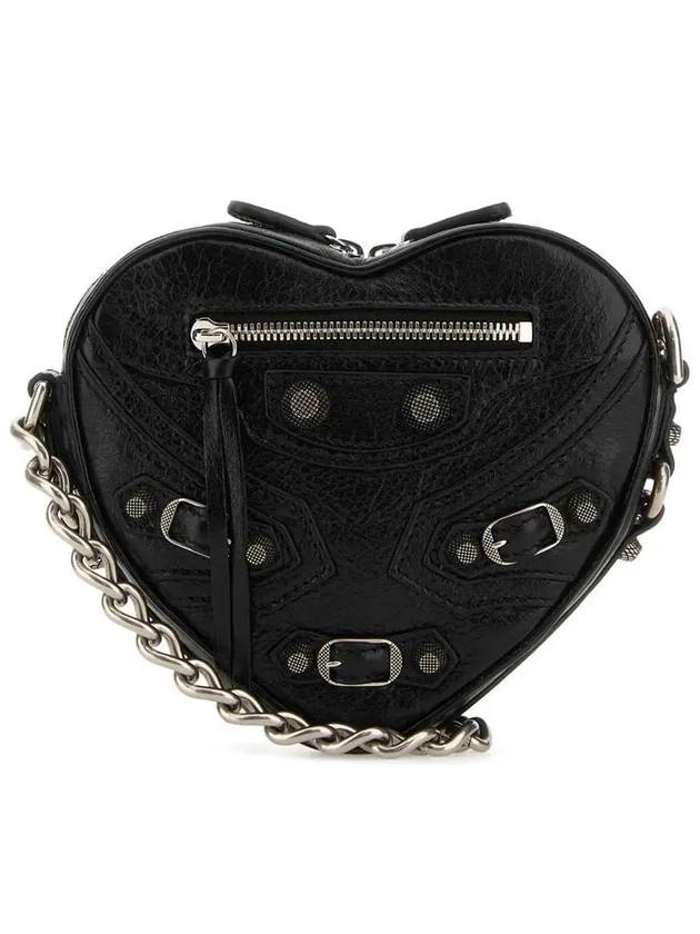 Luxury Balenciaga Trending 2025 Le Cagole Heart Cross Mini Bag Black
