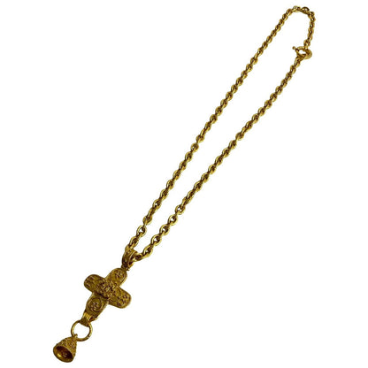 CHANEL Necklace Gold Plated gold Women