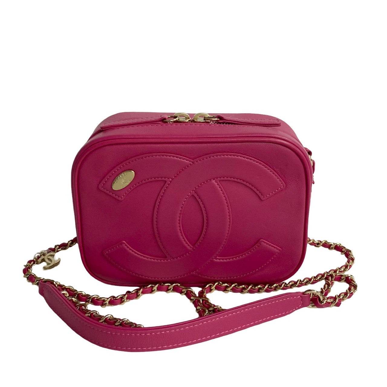 CHANEL Shoulder Bag leather pink COCO Mark Women