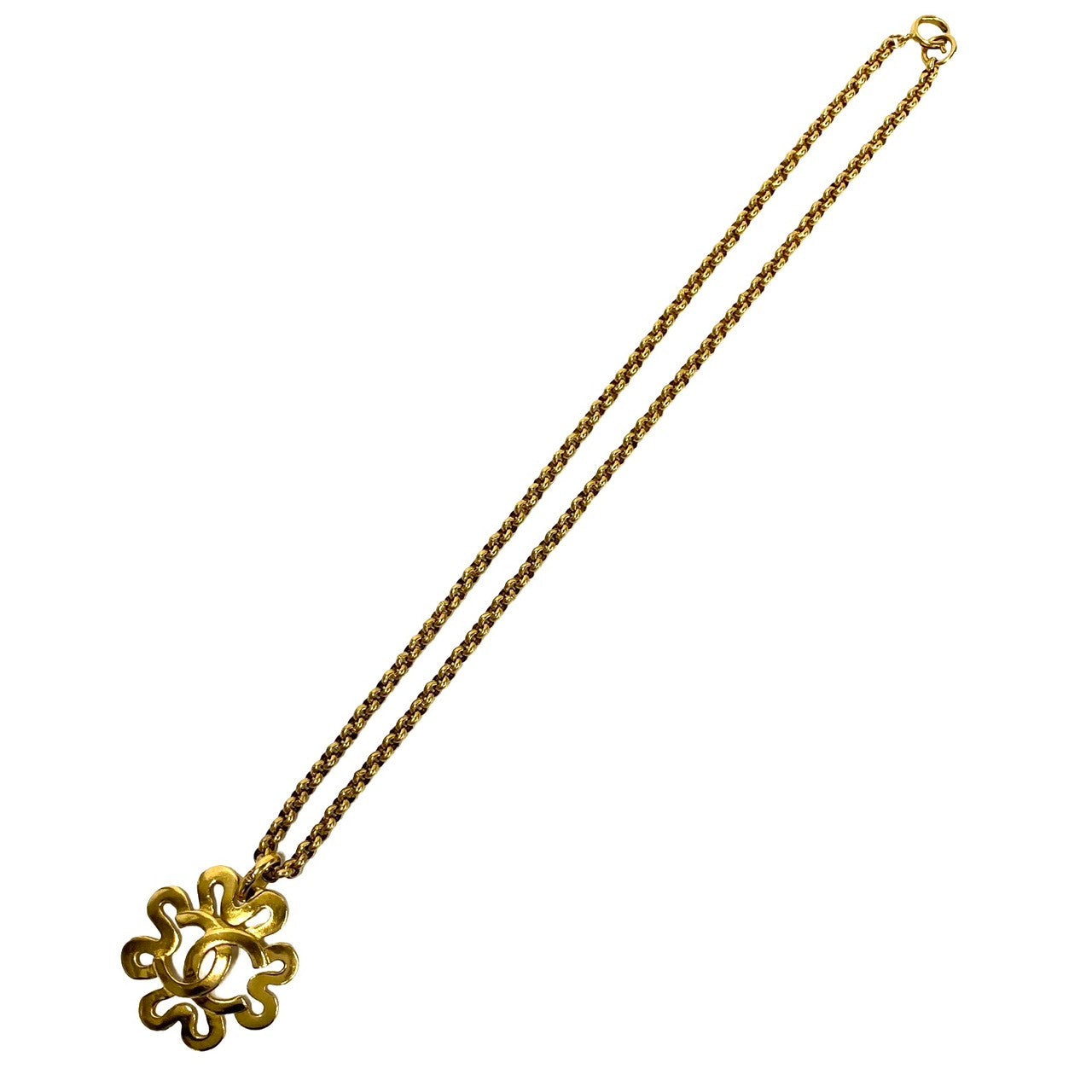 CHANEL Necklace Gold Plated gold COCO Mark Women