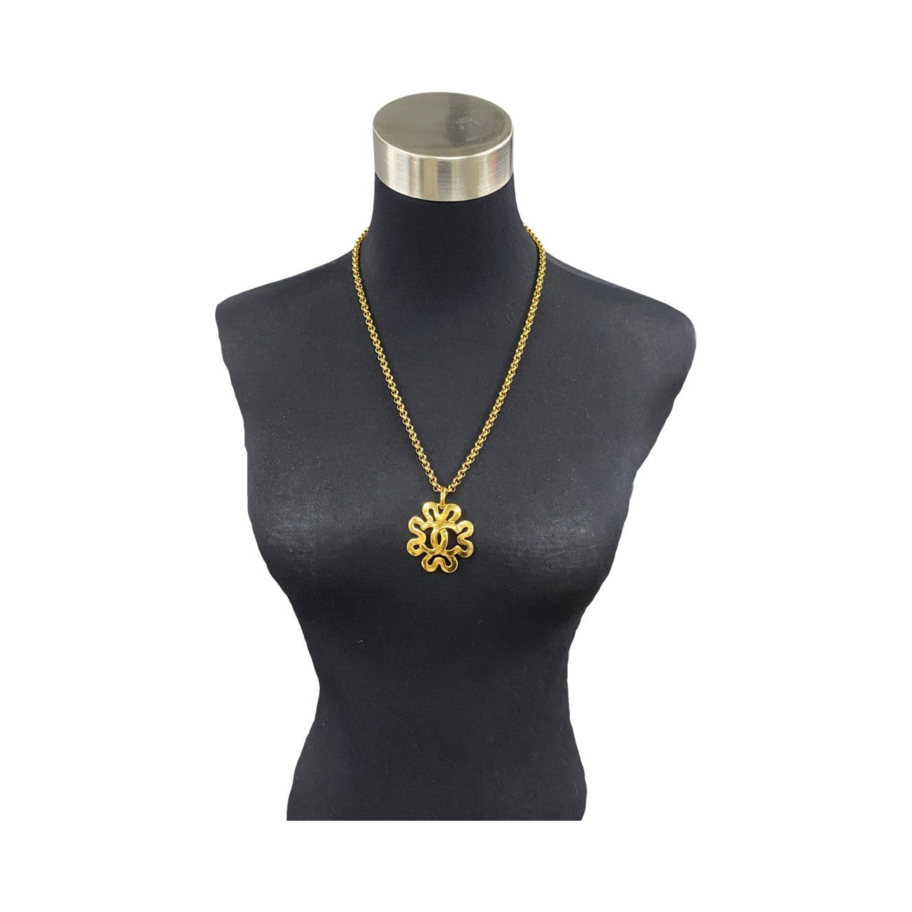 CHANEL Necklace Gold Plated gold COCO Mark Women